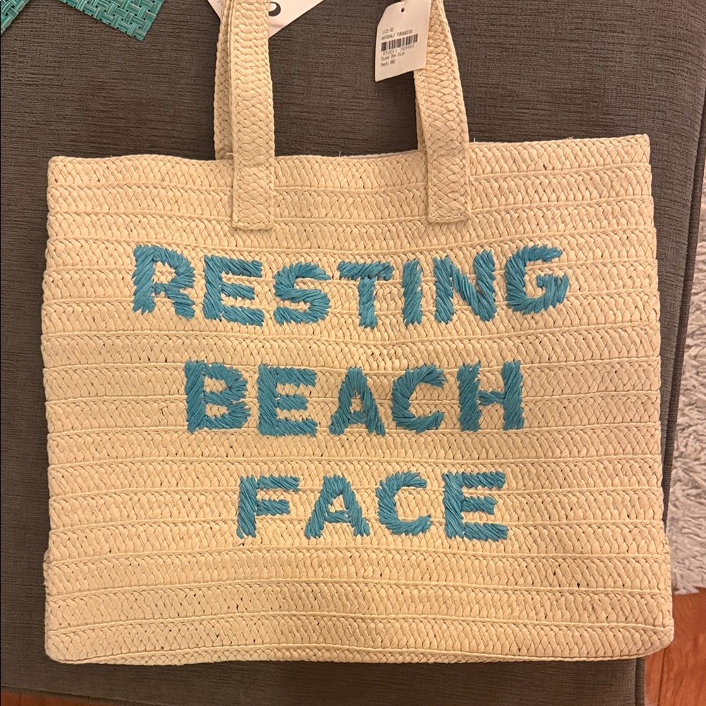 Btb Los Angeles beach  Tote with turquoise NWT
